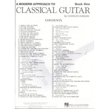 Modern approach deals to classical guitar