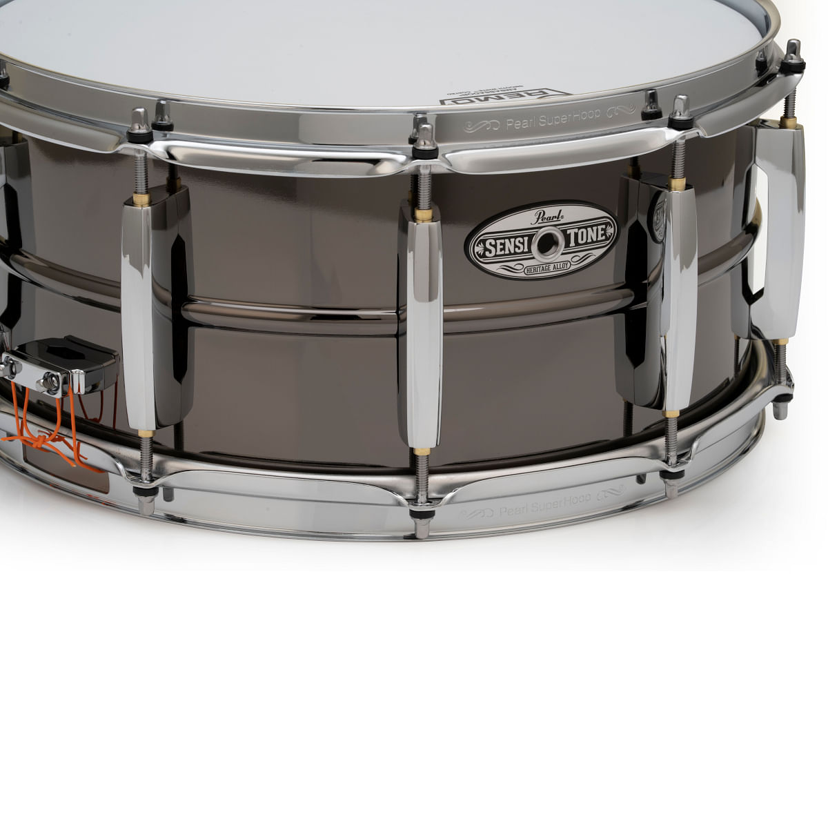 Pearl, Snare Drum, Sensitone Heritage Alloy Brass Shell, 14(35.56cm) x  6.5(16.51cm) STH1465BR
