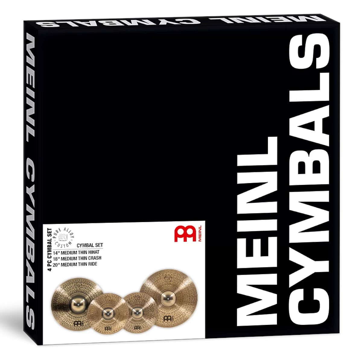 Meinl Cymbals, Pure Alloy Custom, Pack of 4, 14