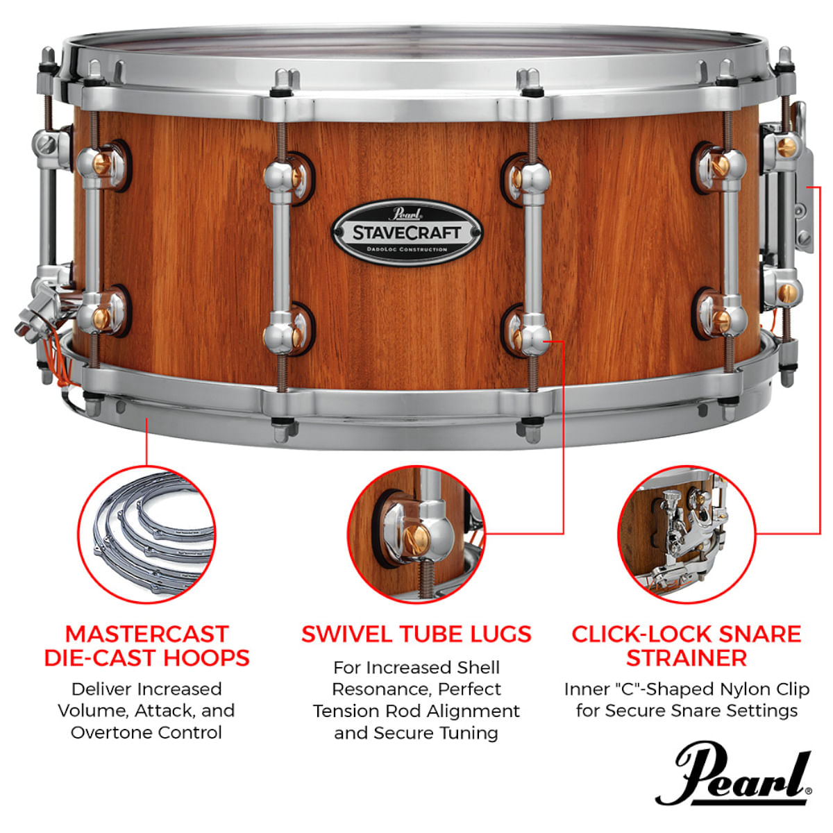 Pearl Caisse claire Stave Craft 14 x 6.5 Makha